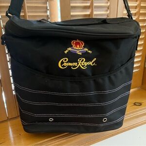Crown Royal Cooler Lunch Bag Black Embroidered